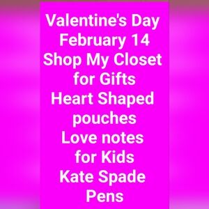 Valentine's Day February 14th Shop My Closet Gifts Bracelets Notes Pens💖❤️💝NWT